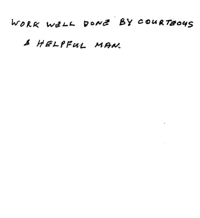 Handwritten customer review