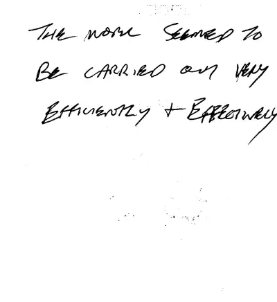 Handwritten customer review