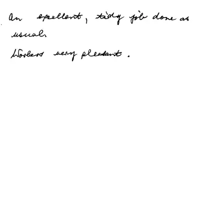 Handwritten customer review