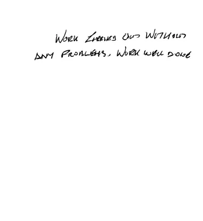 Handwritten customer review