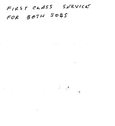 Handwritten customer review