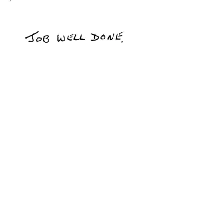 Handwritten customer review
