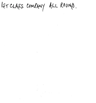Handwritten customer review
