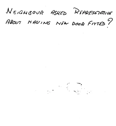 Handwritten customer review